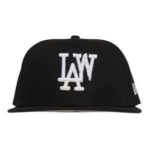 L.A.W Dopeness New Era Logo White 59FIFTY Fitted Hat